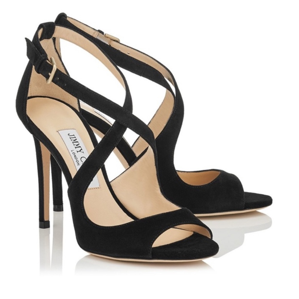 Jimmy Choo Black Suede “Emily” Heels size 42